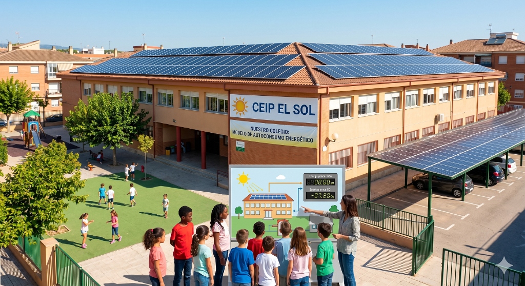 De colegio público a modelo de autoconsumo: la lección que deja el proyecto solar de Horche