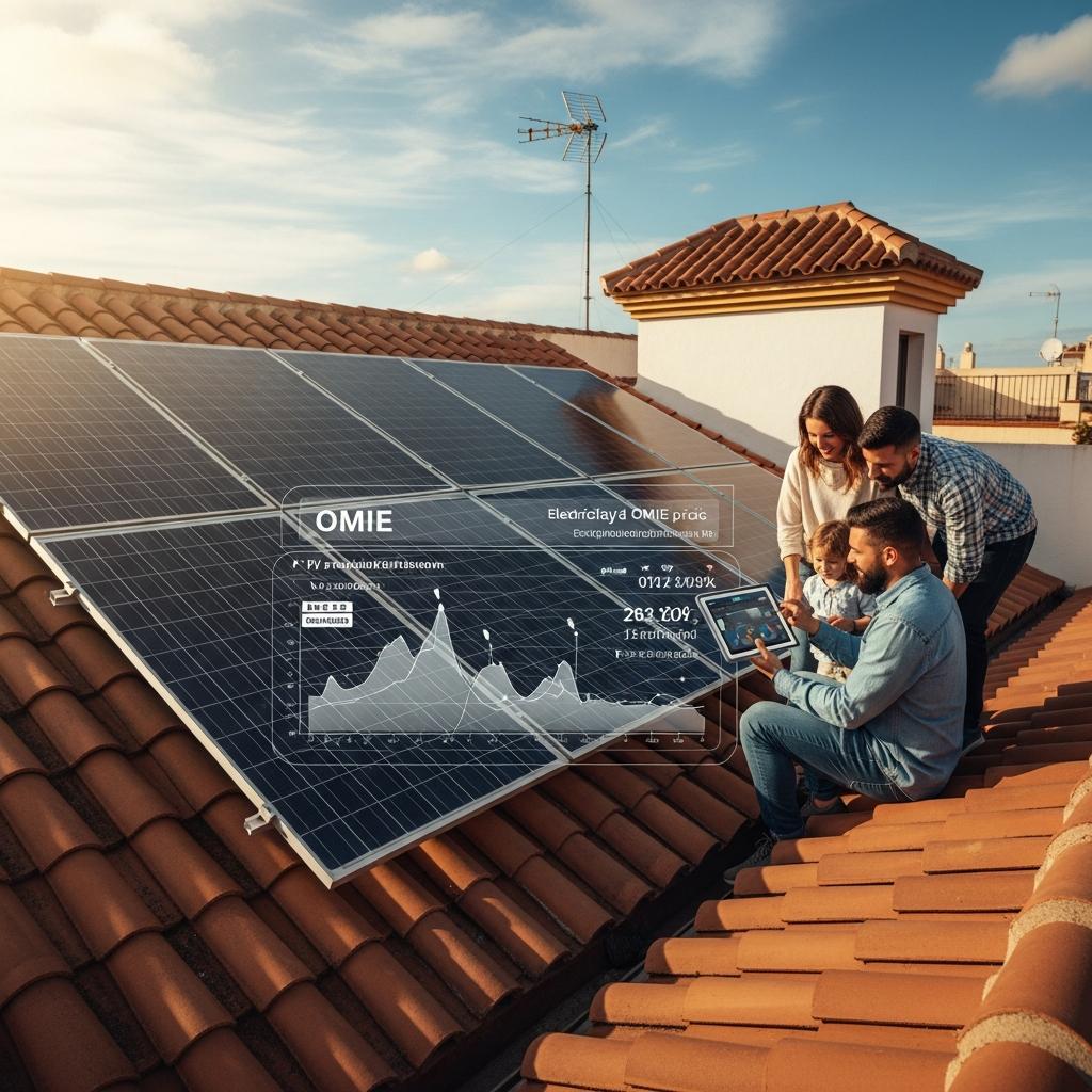 OMIE abarata la luz y PVGIS se renueva: así puedes exprimir tu autoconsumo en Málaga