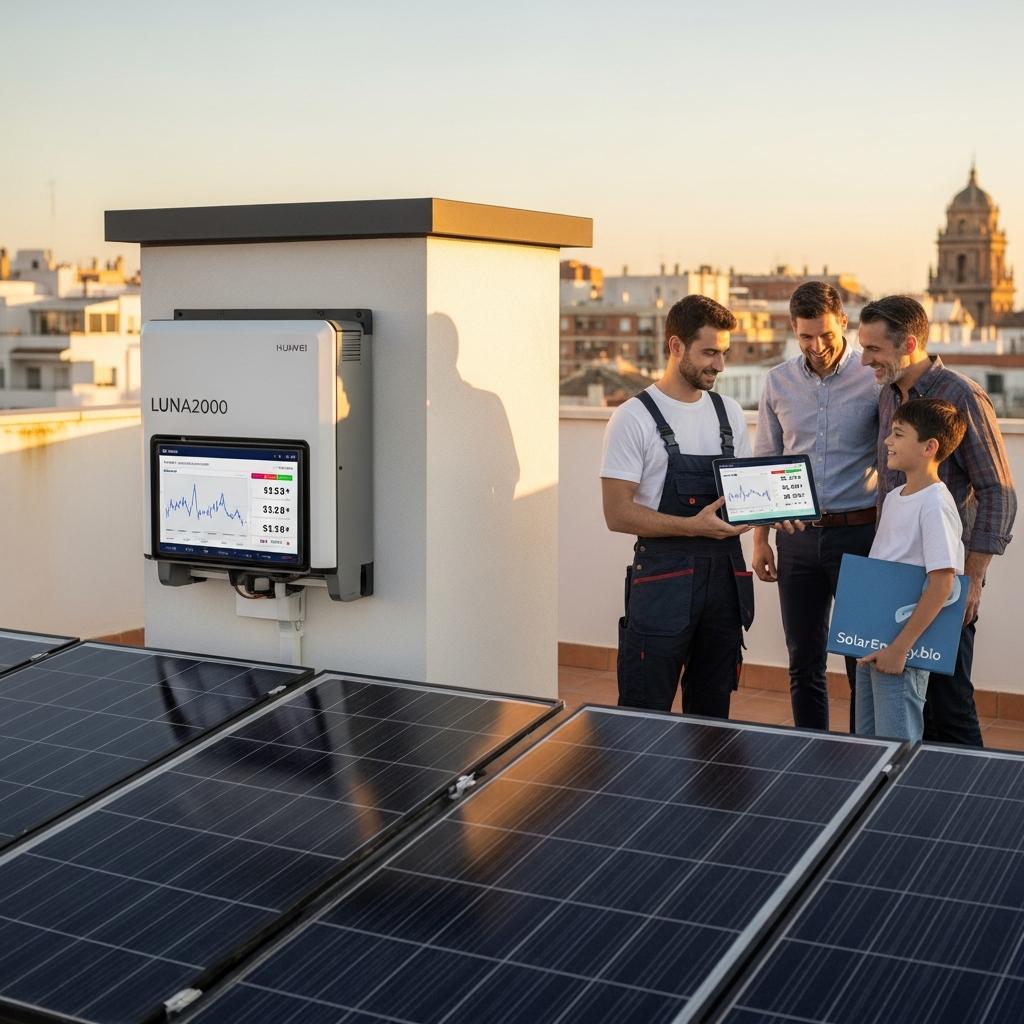 Suben los precios del PVPC y Huawei premia baterías LUNA2000: ocasión para blindar tu factura en Málaga