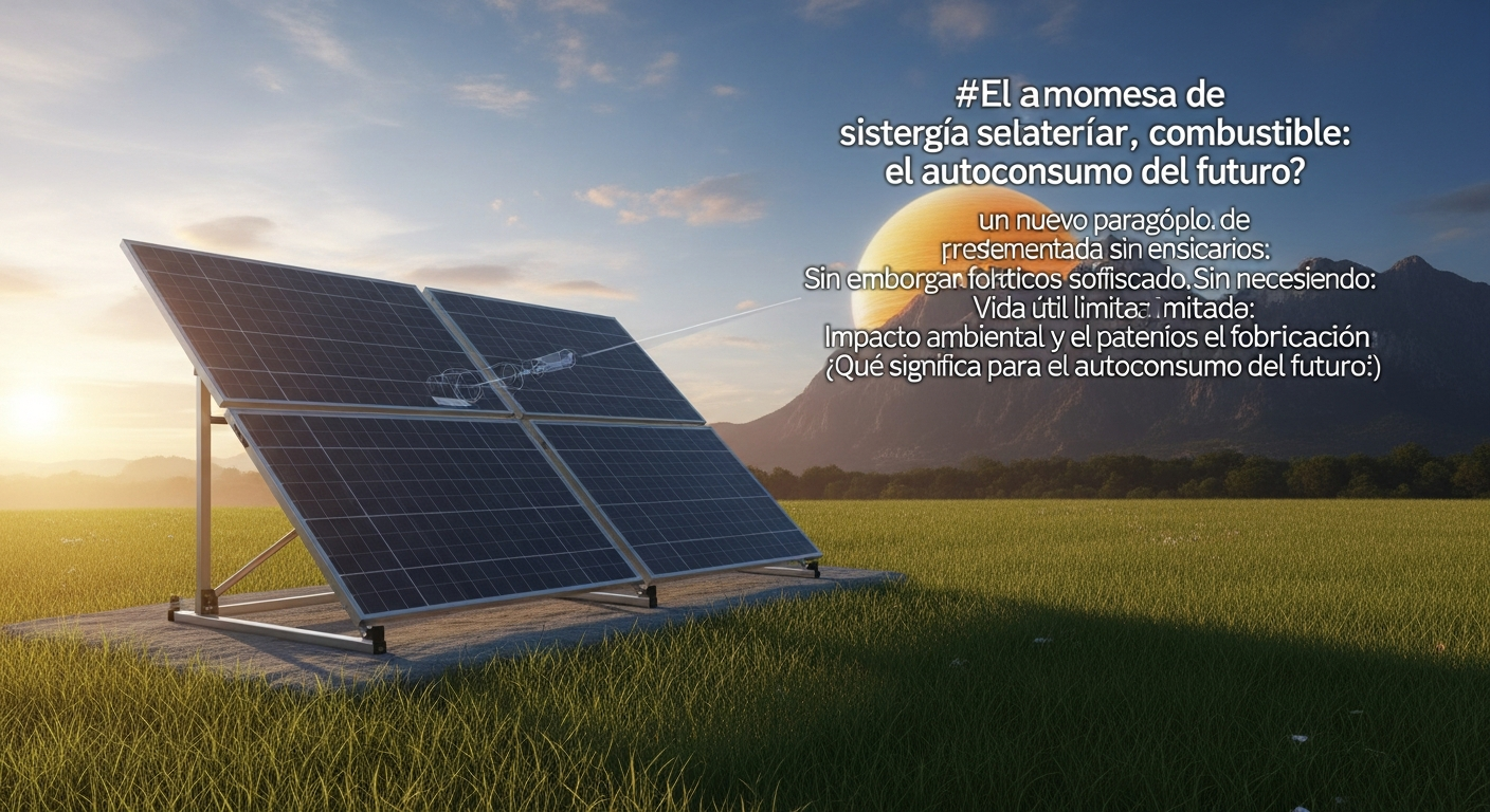Un dispositivo solar sin baterías que produce combustible: qué significa para el autoconsumo del futuro